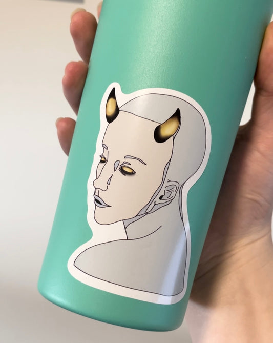 Devil Mask - vinyl sticker